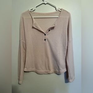 Lightweight cream button shirt. Work once. Perfect condition.